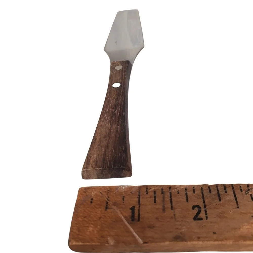 Vntg Mid-Century Modern Wood Handle Cake Knife. Stainless. Made In Japan
